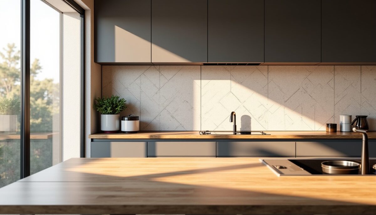 Comment harmoniser la faïence de votre crédence avec un plan de travail en bois ou en quartz ?